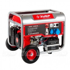 Бензогенератор Зубр ЗЭСБ-4500-ЭНА 4.5 кВт с автозапуском и колесами в Смоленске