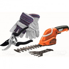 Ножницы аккумуляторные для травы Black+Decker GSL 700 KIT-QW в Смоленске