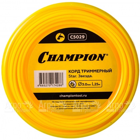 Корд триммерный Champion Star 3.0мм, 25м (звезда)  в Смоленске