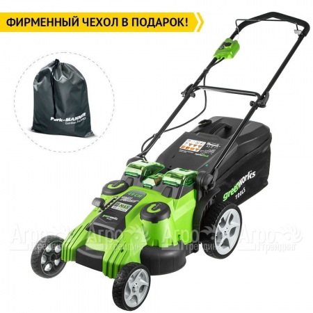 Газонокосилка аккумуляторная GreenWorks G40LM49DBK4  в Смоленске