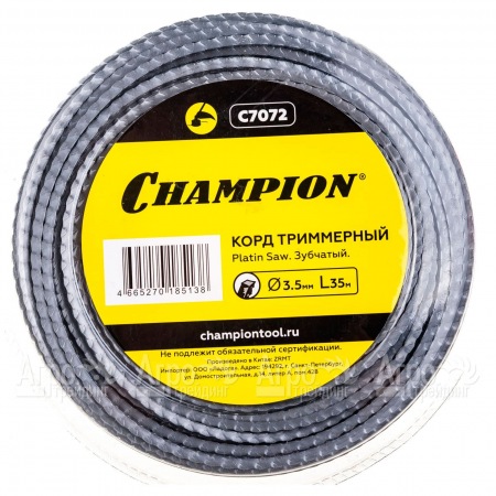 Корд триммерный Champion Platin Saw 3.5мм, 35м (зубчатый)+нож  в Смоленске