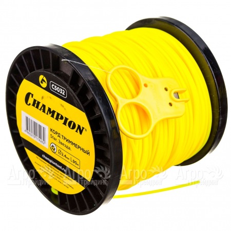 Корд триммерный Champion Star 2.4мм, 90м (звезда)+нож  в Смоленске